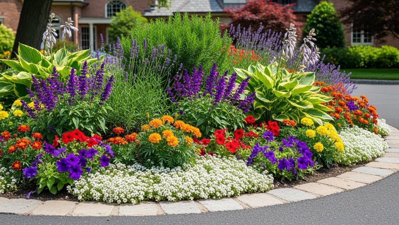 12 Gorgeous Driveway Flower Bed Designs You’ll Want to Copy