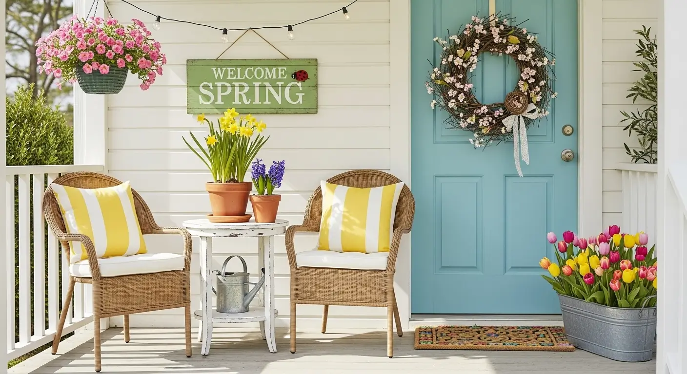 12 Small Front Porch Decor Ideas for Spring