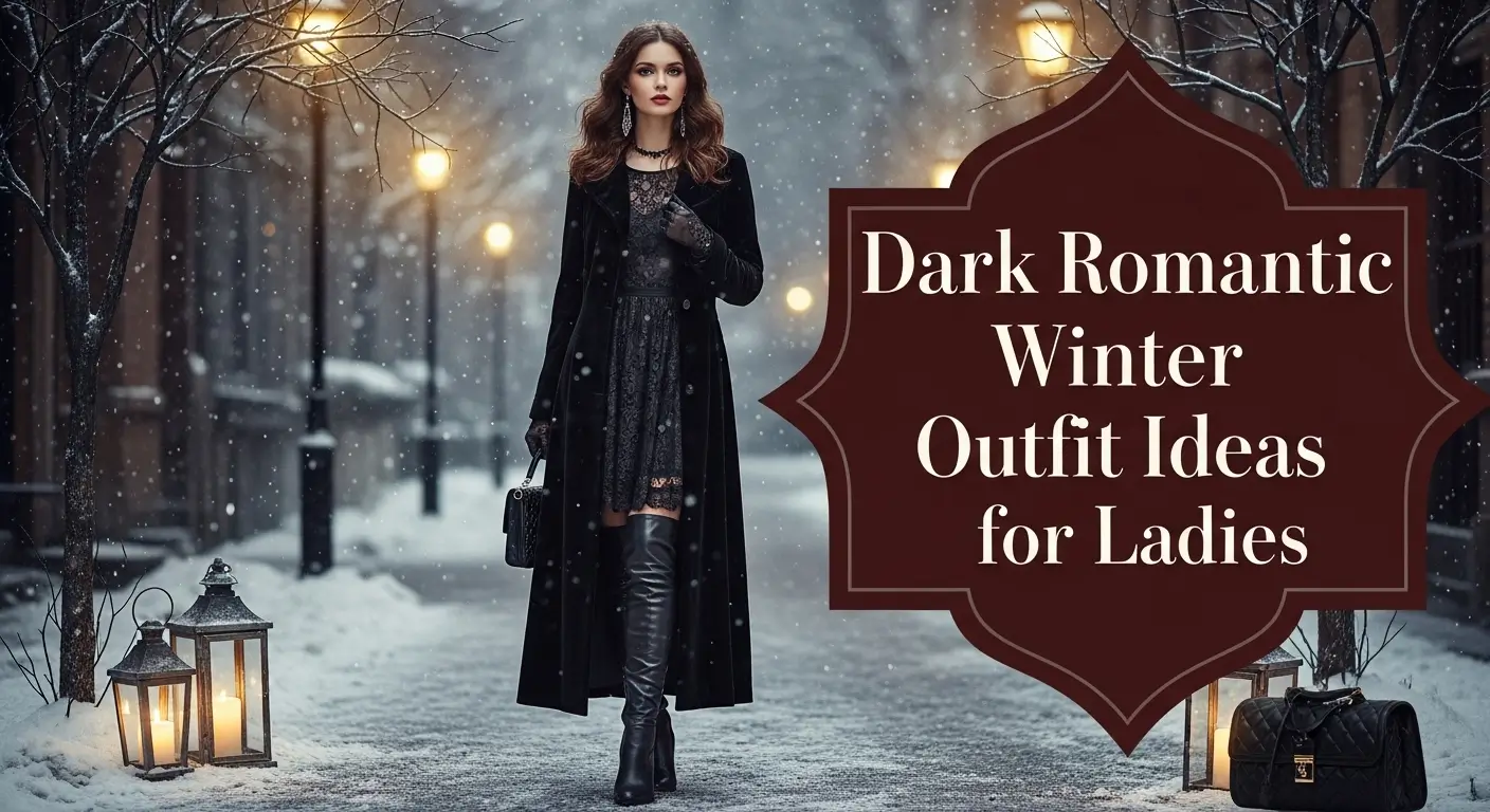 12 Dark Romantic Winter Outfit Ideas for Ladies