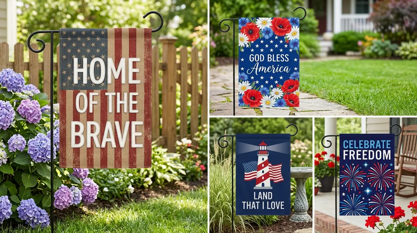 Spruce Up Your Curb Appeal 12 Patriotic Garden Flags Ideas